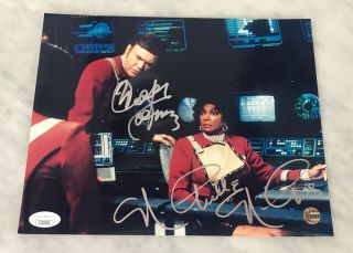 Nichelle Nichols & Walter Koenig Auto Autograph Signed 8x10 Photo Star Trek Jsa