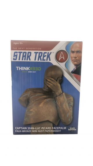 Star Trek Tng Captain Picard Facepalm Bust 6 " Resin Bronze Edition 2019