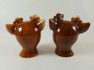 Vintage Rudolph The Red Nosed Reindeer Heads Salt And Pepper Shakers 3