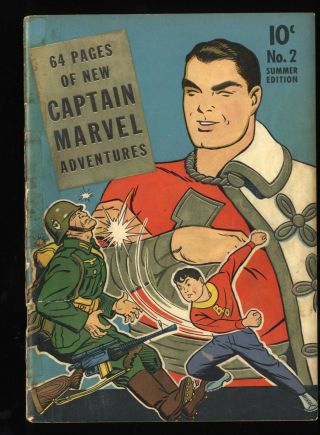 Captain Marvel Adventures 2 Fa/gd 1.  5 Partial Gold Metallic Cover