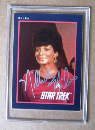 Star Trek Lt Uhura Nichelle Nichols Signed Card