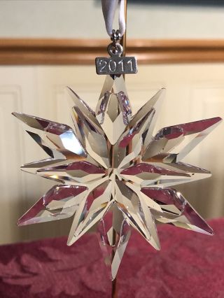 Swarovski Crystal Annual Snowflake Ornament 2011 No Box 1092037