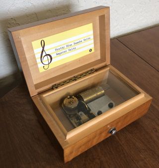 Vintage Cuende Switzerland Solid Wood Inlaid Music Box Emperor Waltz Thorens?