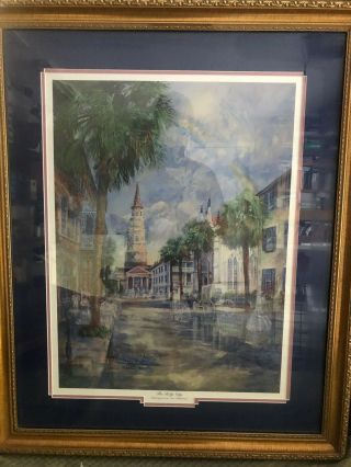 Madeline Carol The Holy City Lithograph Print Charleston Signed Numbered Framed
