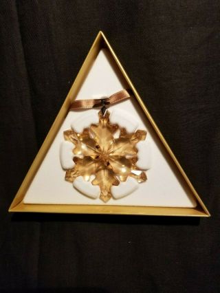 Swarovski Scs 2012 Gold Crystal Christmas Ornament