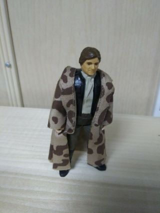 Star Wars Vintage Han Solo In Trench Coat Lfl 1984 Kenner Near