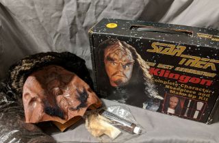 Vintage Star Trek Next Generation Klingon Headpiece - Complete W/makeup