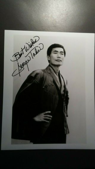 Star Trek Sulu George Takei Autographed Photo Cc848qxx