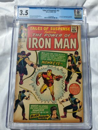 Tales Of Suspense 57,  Cgc Grade 3.  5,  Cream To Off - White Pages,  1964