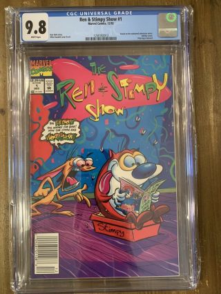 The Ren And Stimpy Show 1 Cgc 9.  8 Newsstand Variant & First Appearance Log