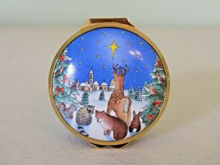 Halcyon Days Neiman Marcus " Do You See What I See " 2005 Christmas Trinket Box