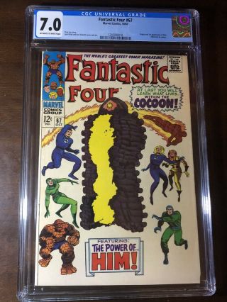 Fantastic Four 67 (1967) - Origin And 1st Of Him (warlock) - Cgc 7.  0 - Key