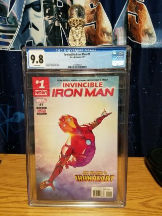 Invincible Iron Man 1 Cgc 9.  8 1st Cover Appr.  Ironheart Riri Williams Bendis