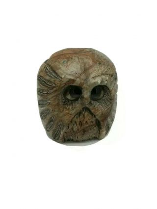 Vintage Glenn Heath Carved Soapstone Owl Circa 1988