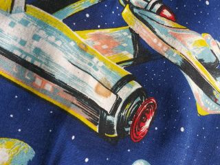 Vintage 1960 ' s Star Trek Twin Coverlet or Washed/ Fabric Bedding 3
