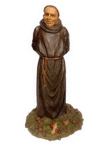 Tom Clark Gnome St.  Francis Of Assisi 13 " Monk Figurine Retired Rare 1983