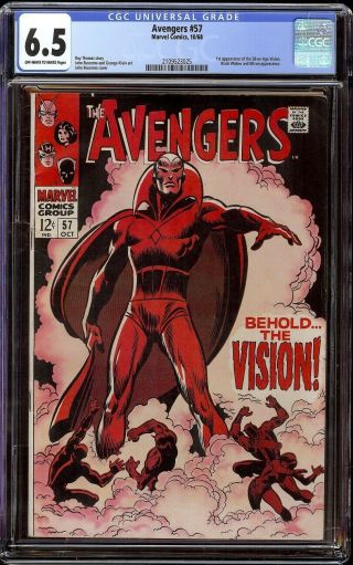 Avengers 57 Cgc 6.  5 Ow/w (marvel 1968) 1st Appearance The Vision