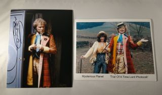 6th Dr Colin Baker And Peri Nicola Bryant Hand Signed Autograph Photo Doctor Who