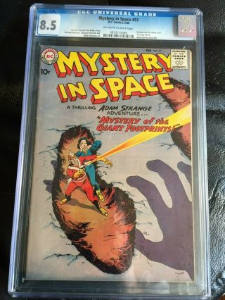 Mystery In Space 57 Cgc Vf,  8.  5; Ow - W; Adam Strange; Full Page Ad For B&b 28