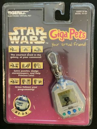 1997 Star Wars R2 - D2 Giga Pet Keychain Nrfb