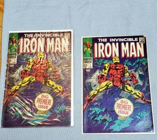 Iron Man 1 (2) (may 1968,  Marvel).  Buy One Or Both