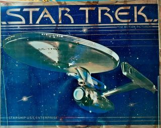 1979 Star Trek Motion Picture U.  S.  S Enterprise Poster Vintage 22 " X 28 "
