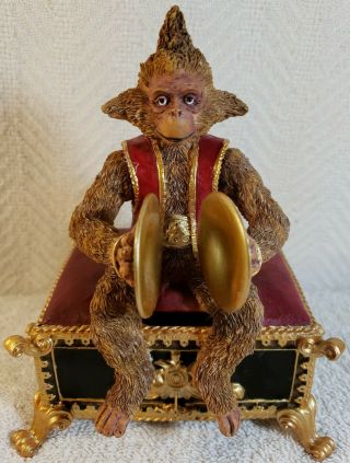 Phantom Of The Opera Monkey Playing W/ Cymbals 6 " San Francisco Music Box 1986
