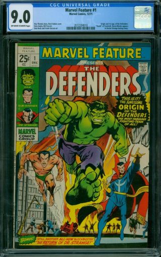 Marvel Feature 1 Cgc 9/0 - Ow/w Pages