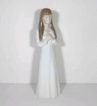 Rare Vintage Royal Copenhagen Denmark Porcelain Figurine " Lucy " White Dress 5605