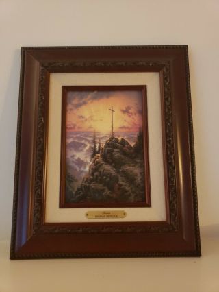 Sunrise With Cross Canvas Painting By Thomas Kinkade In 10 X 12 Frame