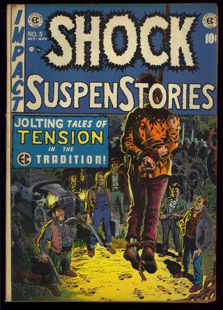 Shock Suspenstories 5 Owner Pre - Code Horror Ec Comic 1952 Vg