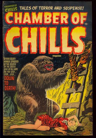 Chamber Of Chills 14 Owner Pre - Code Horror Good Girl Horror 1952 Fn -