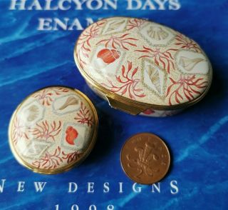 Halcyon Days Enamels Boxes X 2 Rock Pool By Nina Campbell