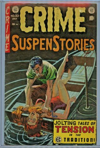 1954 EC COMICS CRIME SUSPENSTORIES 23 IN SOTI TORTURE - KAMEN - EVANS 3