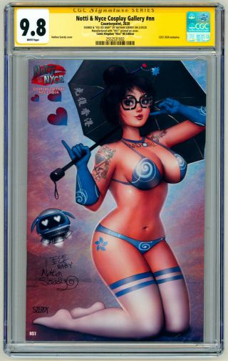 Ns1 Cgc Ss 9.  8 Signed Nathan Szerdy Notti & Nyce Cosplay Edt Mei Overwatch