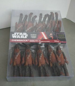 Disney Star Wars Chewbacca Christmas Party Light Set Kurt Adler 10 Count String