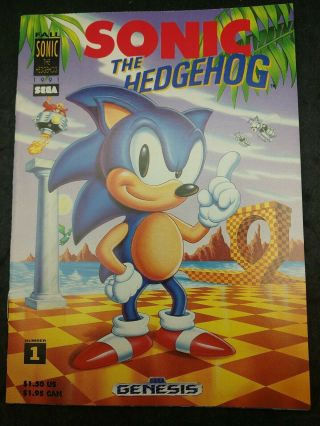 1 Sonic The Hedgehog 1st App Mini Promo Comic Sega Genesis - Rare 9.  4 - 9.  6