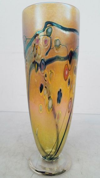 Robert Held Hand Made Art Glass Vase 12 Inch