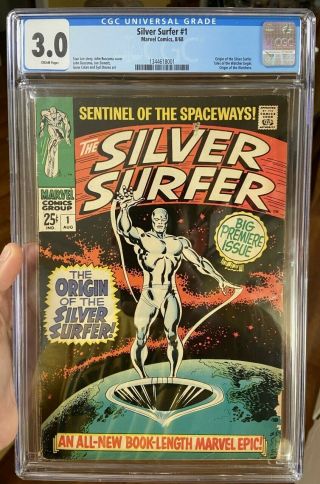 Silver Surfer 1 Cgc 3.  0 08/1968 Cream Pages