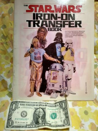 Vintage 1977 The Star Wars Iron - On Transfer Book 16 Fantastic Designs