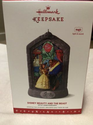 Hallmark Keepsake Ornament Disney Beauty And The Beast 25th Anniversary 2016