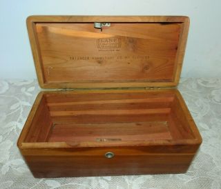 MT CLEMENS Miniature Salesman Sample LANE Cedar Hope Chest Box - 1940 ' s 2