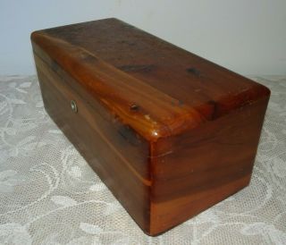 MT CLEMENS Miniature Salesman Sample LANE Cedar Hope Chest Box - 1940 ' s 3