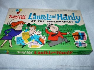 1960s Larry Harmon Laurel & Hardy Fuzzy Felt At The Supermarket 1962