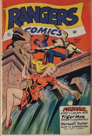 Rangers Comics 37 Oct.  1947 Matt Baker Glory Forbes Gga Beheading Story (vf)