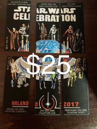 Star Wars Celebration Orlando 2017 Patch Set In Pa Oh Fl Dc Ny Collectors Club