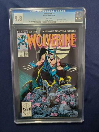 Wolverine 1 Cgc 9.  8 1988 1st Wolverine As Patch White Pages