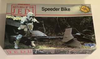 Star Wars Return Of The Jedi Speeder Bike Model Kit Mpc 1983