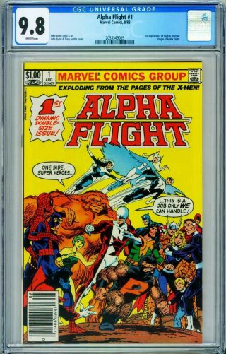Alpha Flight 1 Cgc 9.  8 Marvel - Newsstand - First Issue 2053549005