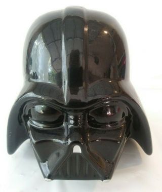 Star Wars Darth Vader Character Head Ceramic Cookie Jar Empire Black Disney Euc